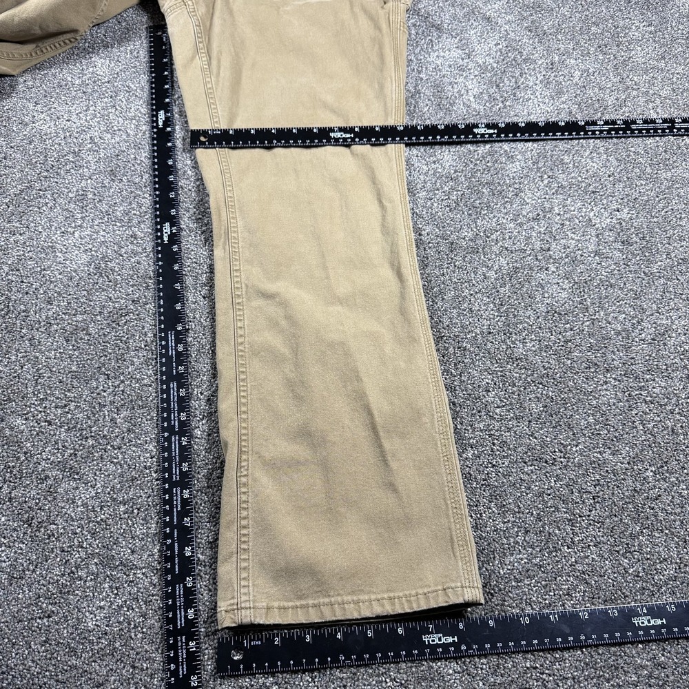 Carhartt Womens Canvas Work Pants 16 Regular Khaki Loose Fit Rugged Flex - Picture 2 of 7